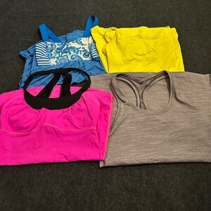 lululemon athletica Tank Tops in Blue, Yellow, Pink, and Gray